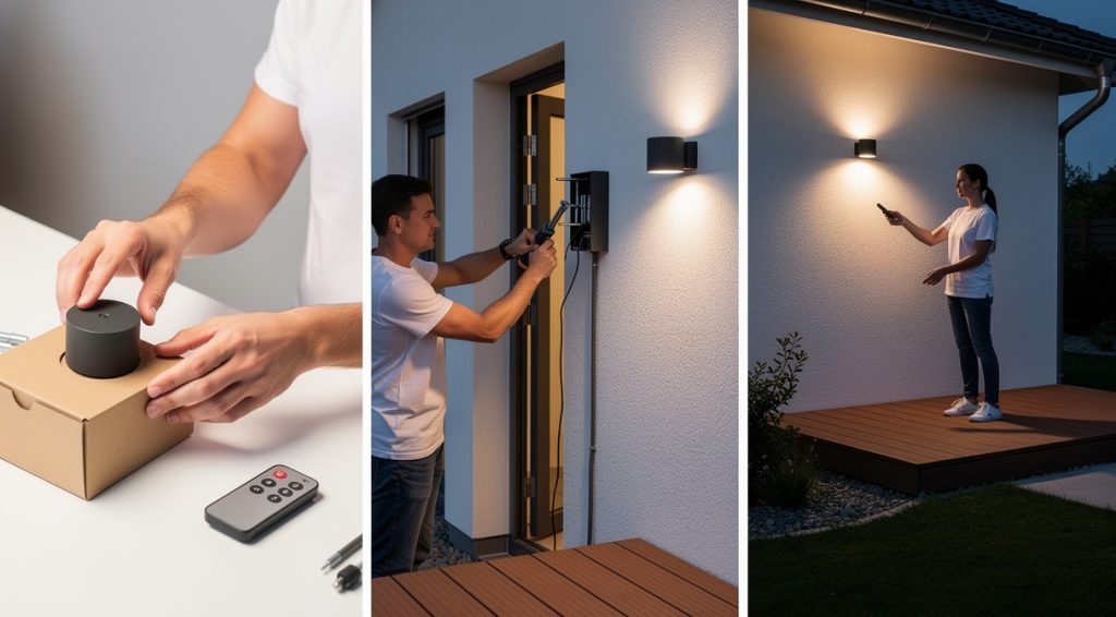 Comment installer un éclairage extérieur avec télécommande