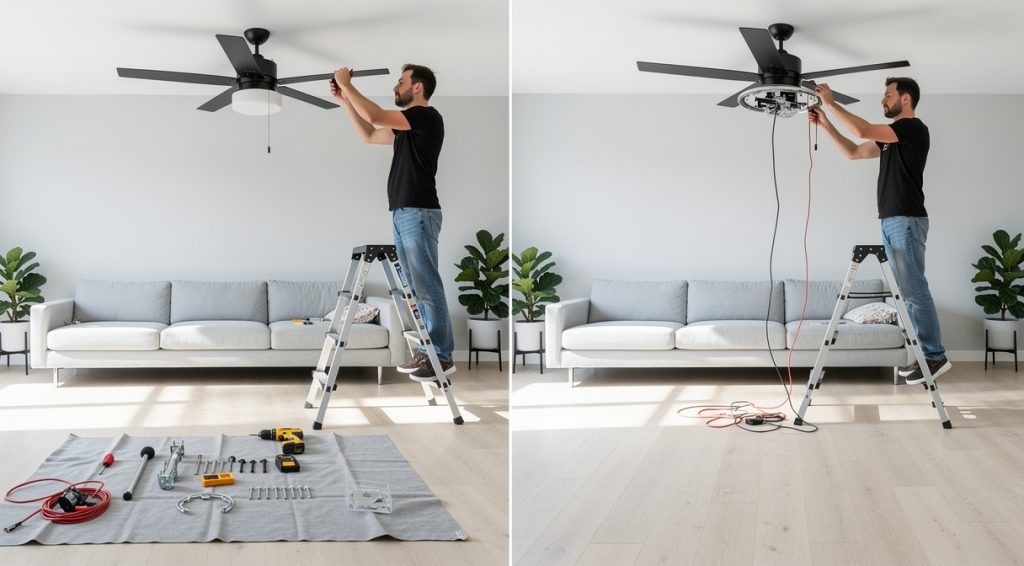 Comment installer un ventilateur de plafond