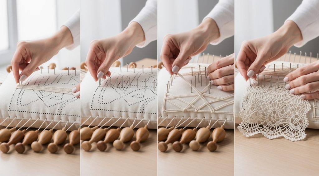 Comment lire un carton de dentelle aux fuseaux