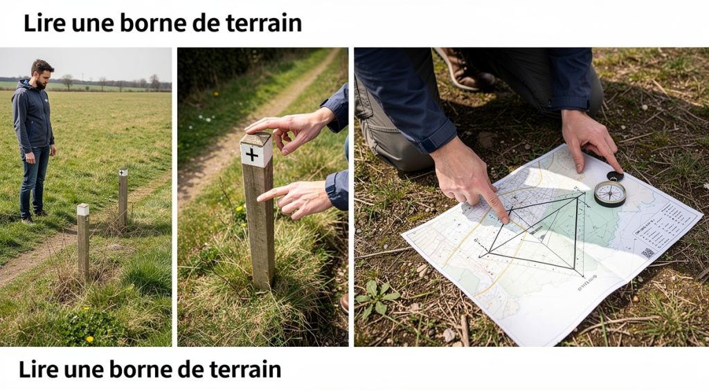 Comment lire une borne de terrain