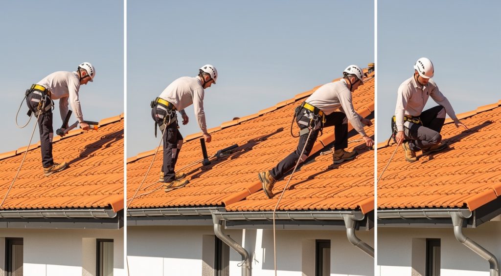 Comment marcher sur un toit en tuile