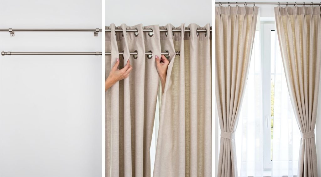Comment mettre deux rideaux sur une tringle