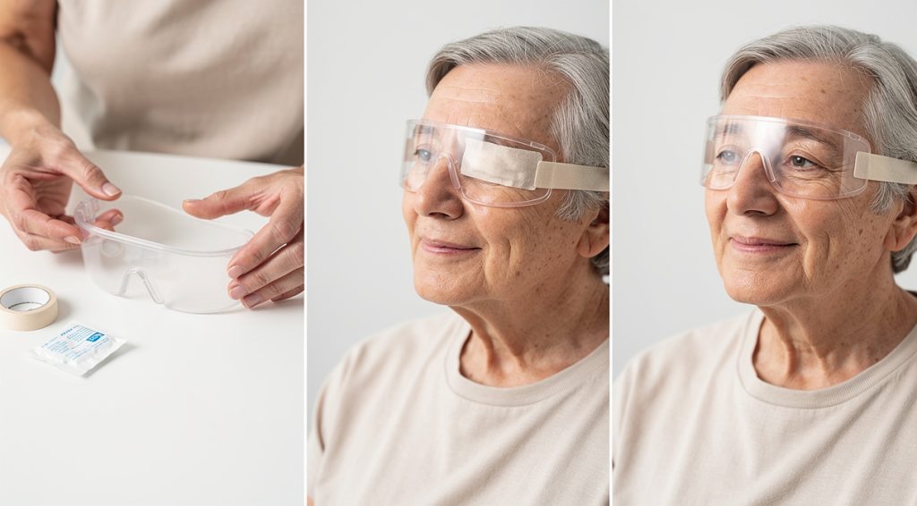 Comment mettre la coque après cataracte