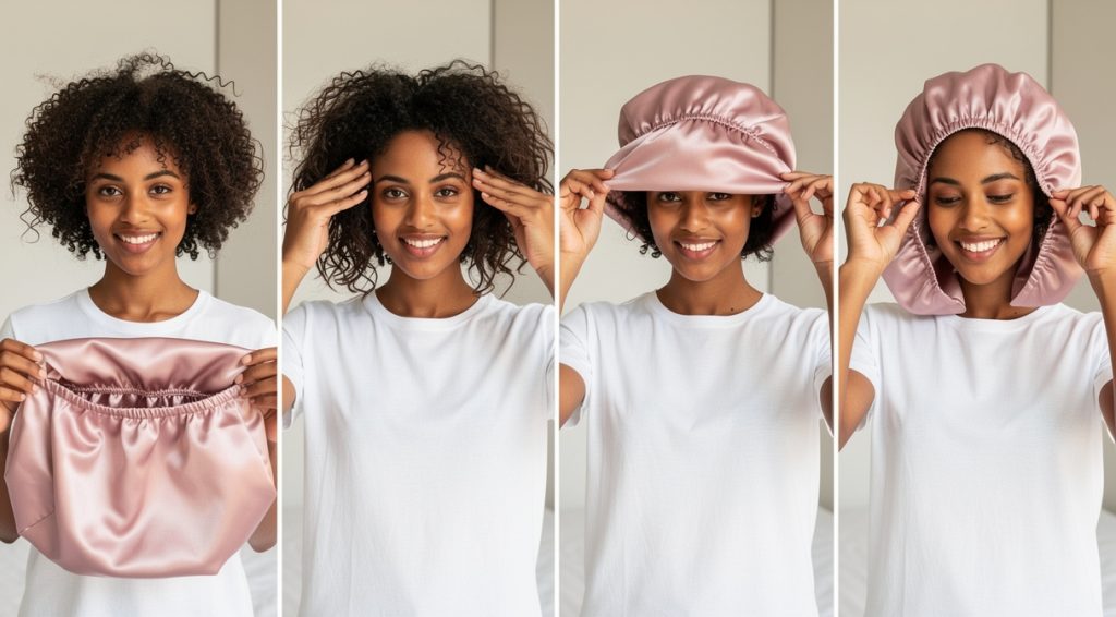 Comment mettre un bonnet en satin : guide pratique