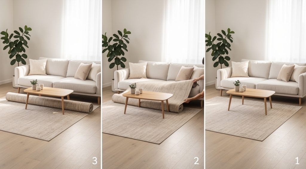 Comment mettre un tapis dans un salon