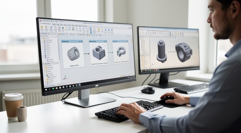 Comment modifier un fichier STL sur SolidWorks