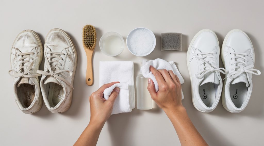 Comment nettoyer des baskets blanches en cuir