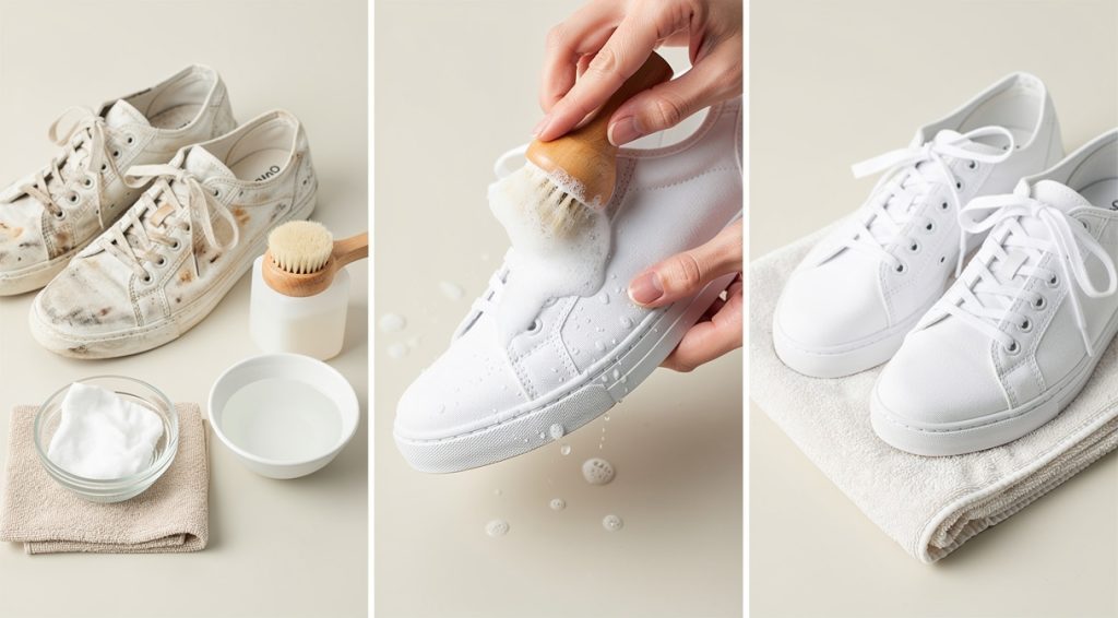 Comment nettoyer des baskets en toile blanche