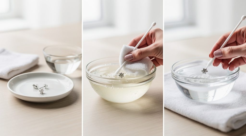 Comment nettoyer ses boucles d&rsquo;oreilles efficacement