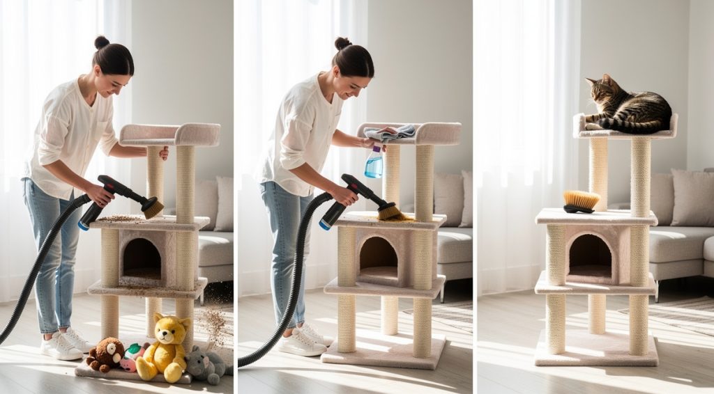 Comment nettoyer un arbre à chat : guide pratique