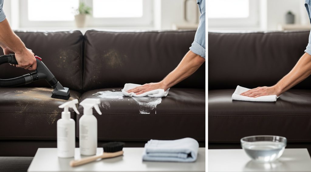 Comment nettoyer un canapé en cuir