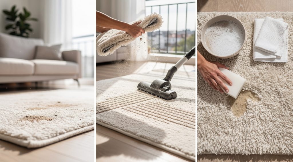 Comment nettoyer un tapis en laine fait main