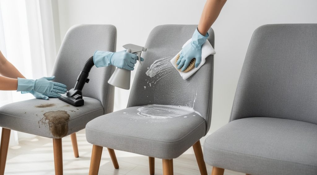 Comment nettoyer une chaise en tissu non déhoussable