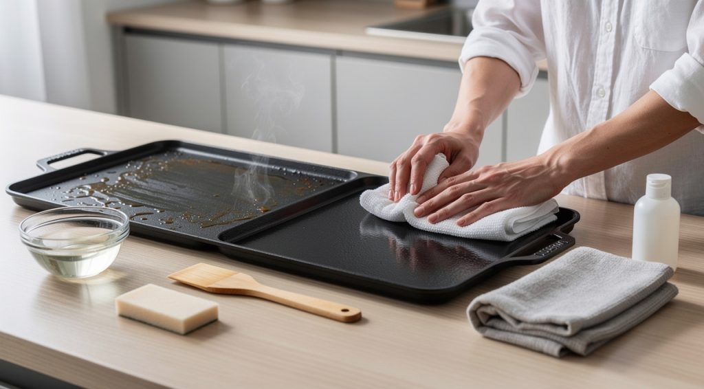 Comment nettoyer une plancha en fonte émaillée