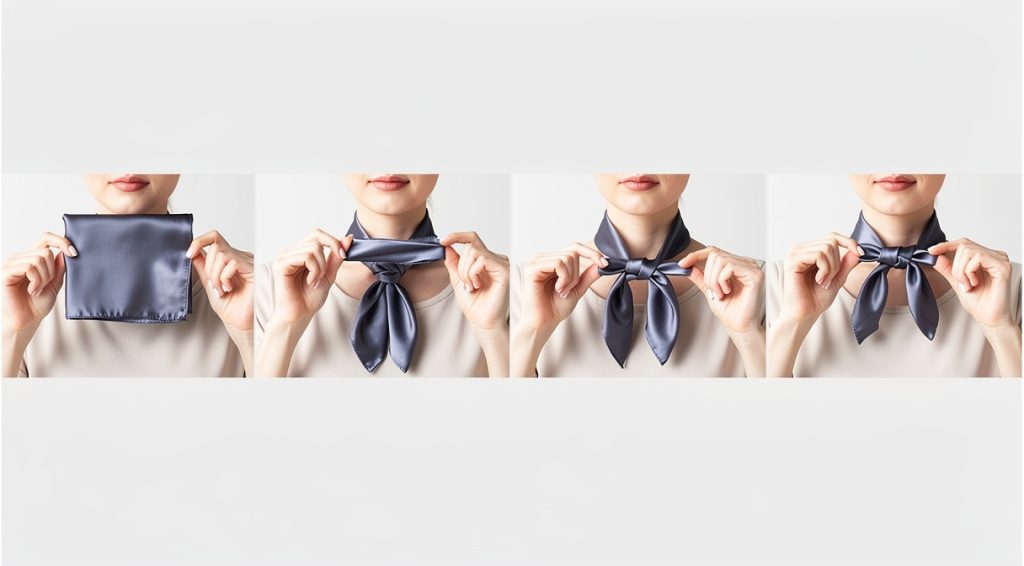 Comment nouer un petit foulard carré