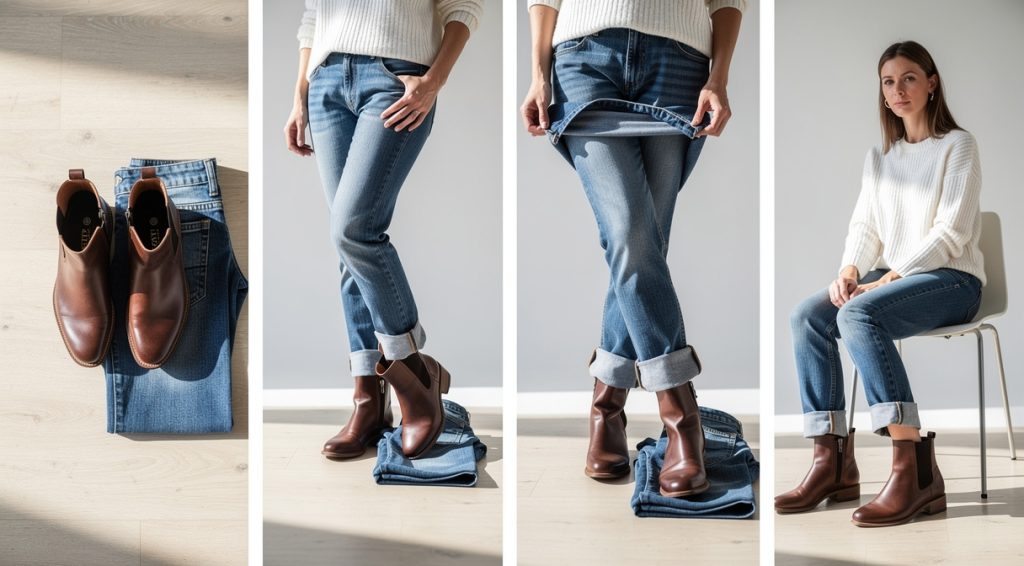 Comment porter des bottines avec un jean