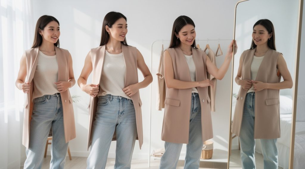 Comment porter un gilet sans manche femme