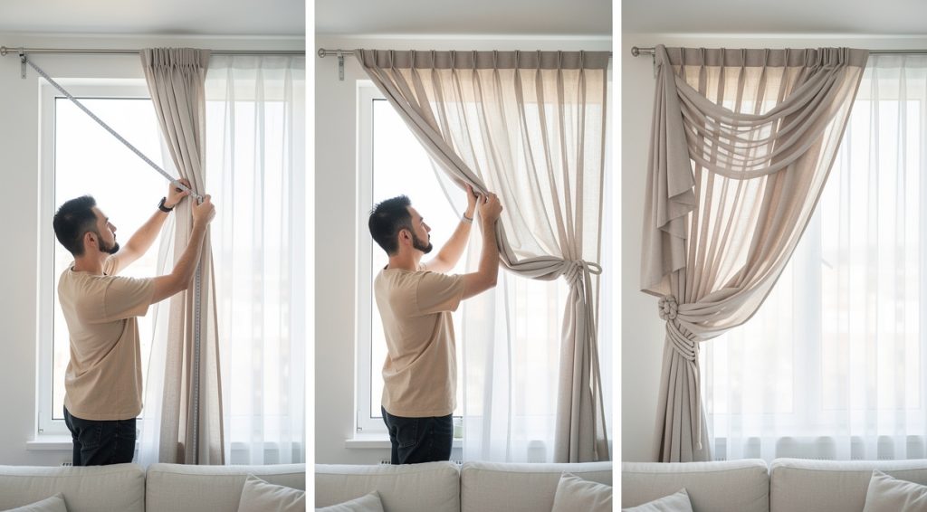 Comment poser des rideaux de façon originale