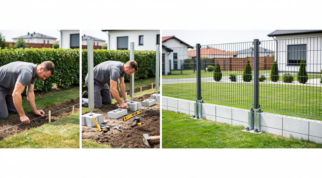 Comment poser un grillage rigide avec soubassement