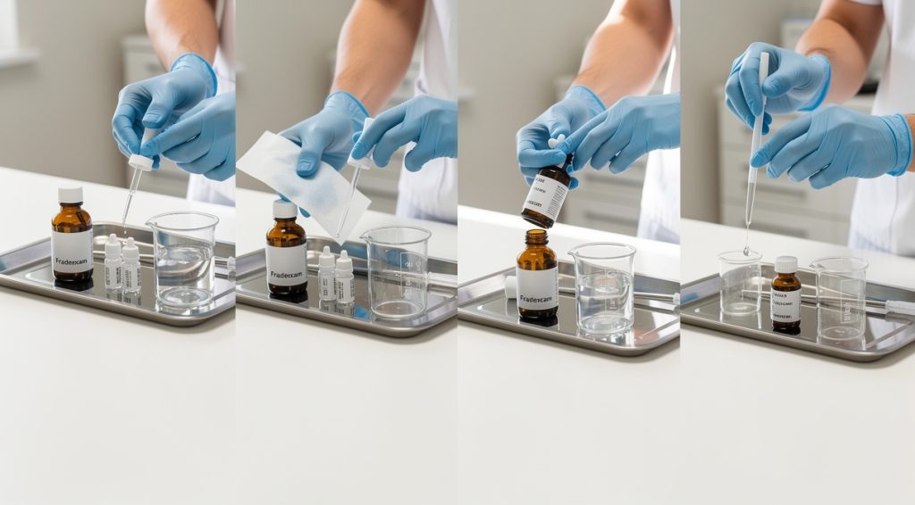 Comment préparer le collyre Fradexam