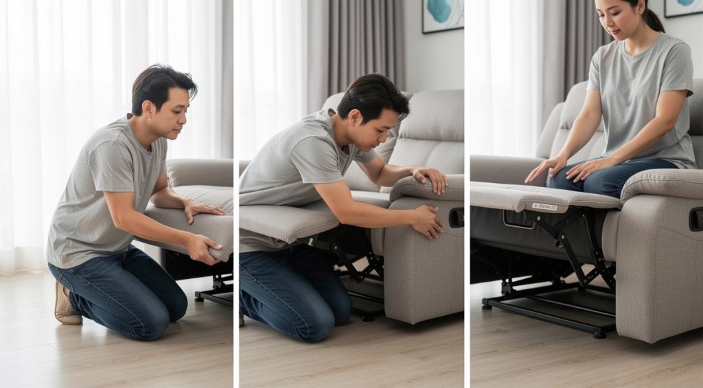 Comment refermer un canapé électrique manuellement