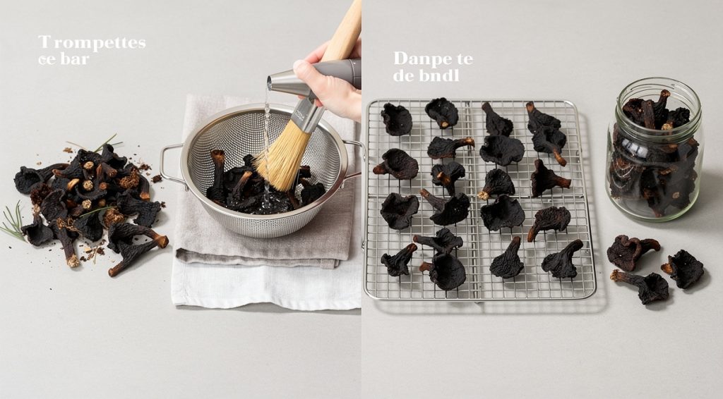 Comment sécher des trompettes de la mort