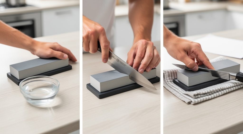 Comment utiliser une pierre à aiguiser