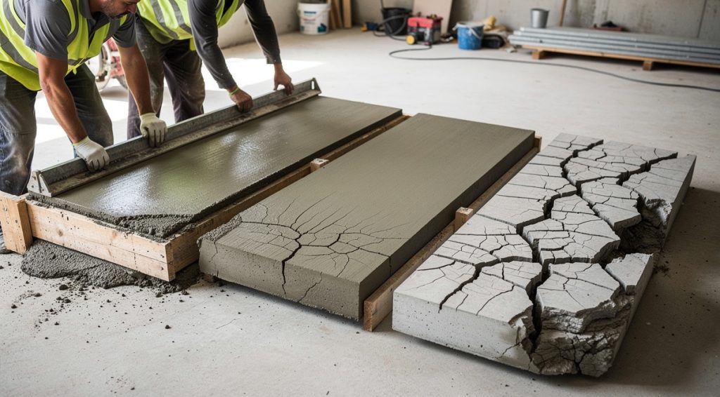 Dalle béton qui fissure au séchage : causes, prévention et solutions