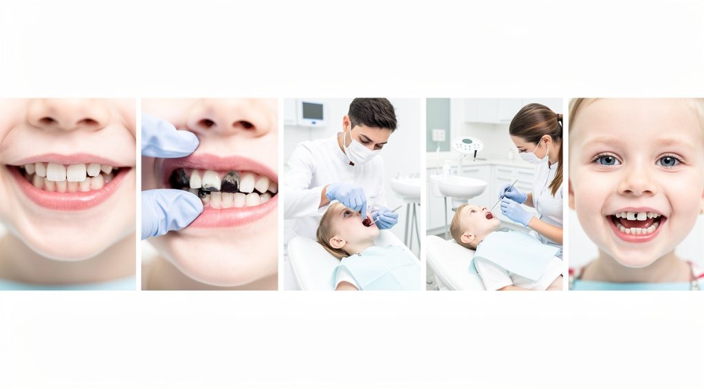 Dent de lait qui noircit : causes, traitements et prévention