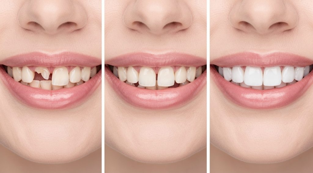 Dents qui se chevauchent avant après : résultats et transformations