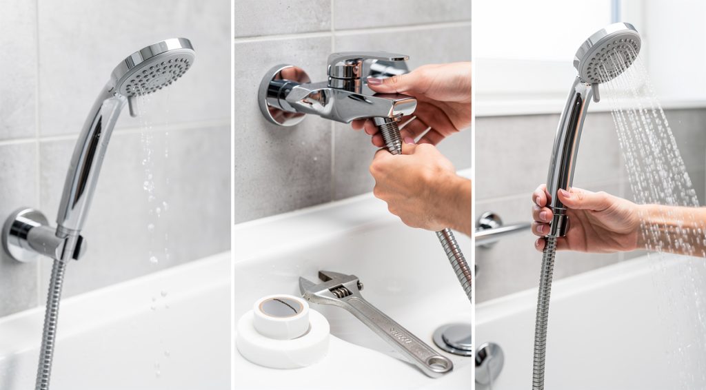 Douchette qui fuit : causes, diagnostic et réparation