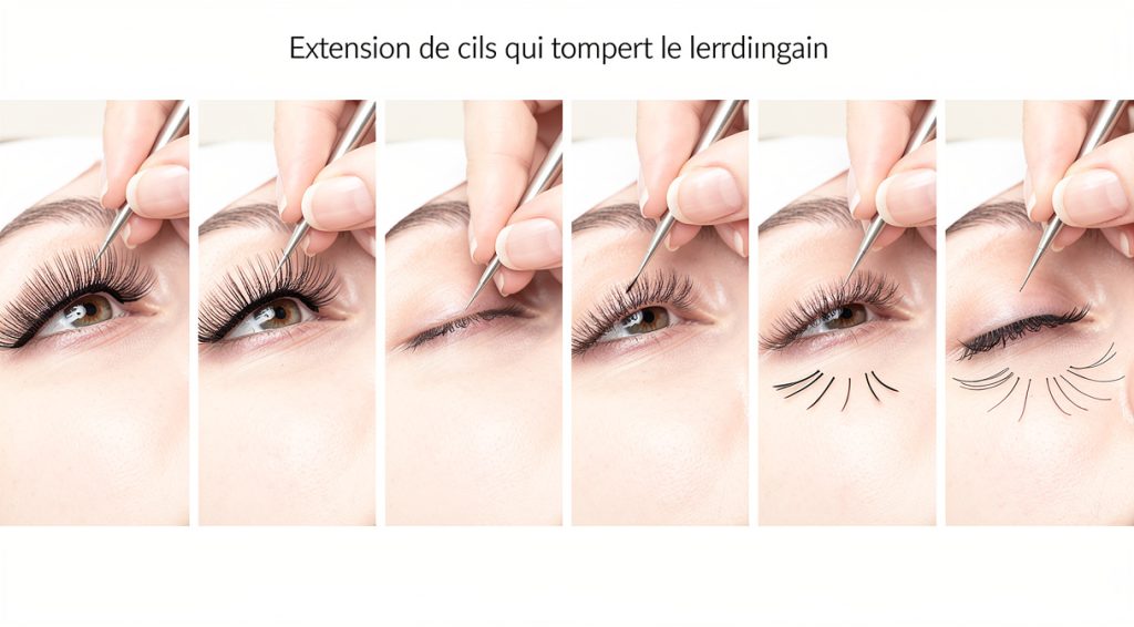 Extension de cils qui tombent le lendemain : causes et solutions