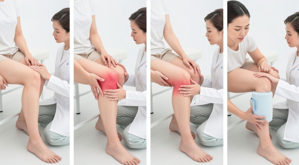 Genou qui gonfle sans douleur : causes et solutions