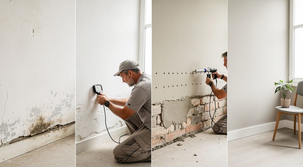 Humidité qui remonte du sol : causes, solutions et traitements efficaces