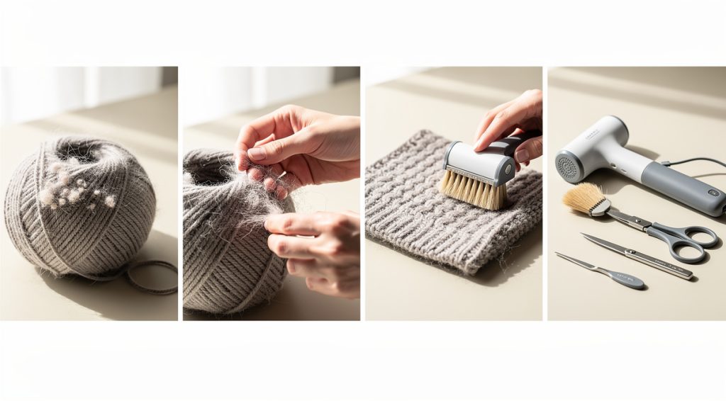 Laine qui peluche : causes, solutions et prévention efficace