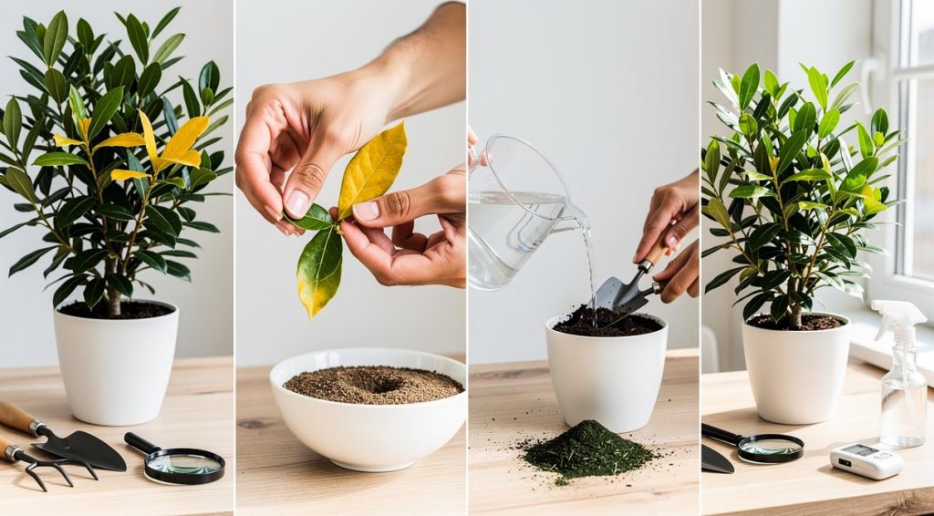 Laurier feuilles qui jaunissent : causes et solutions efficaces