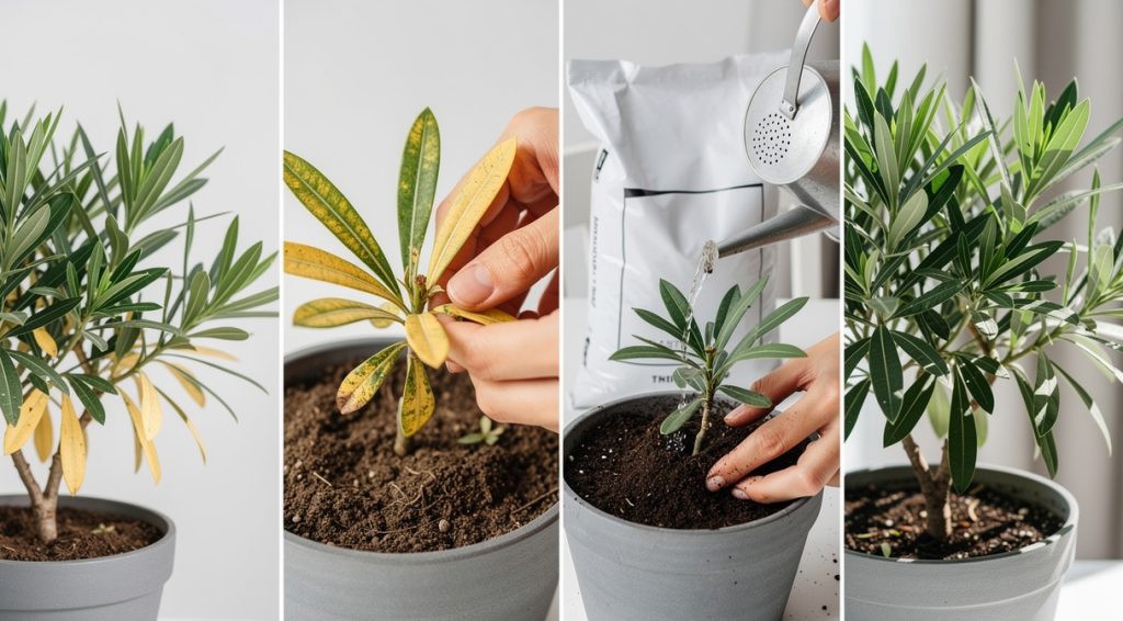 Laurier rose feuilles qui jaunissent : causes et solutions efficaces