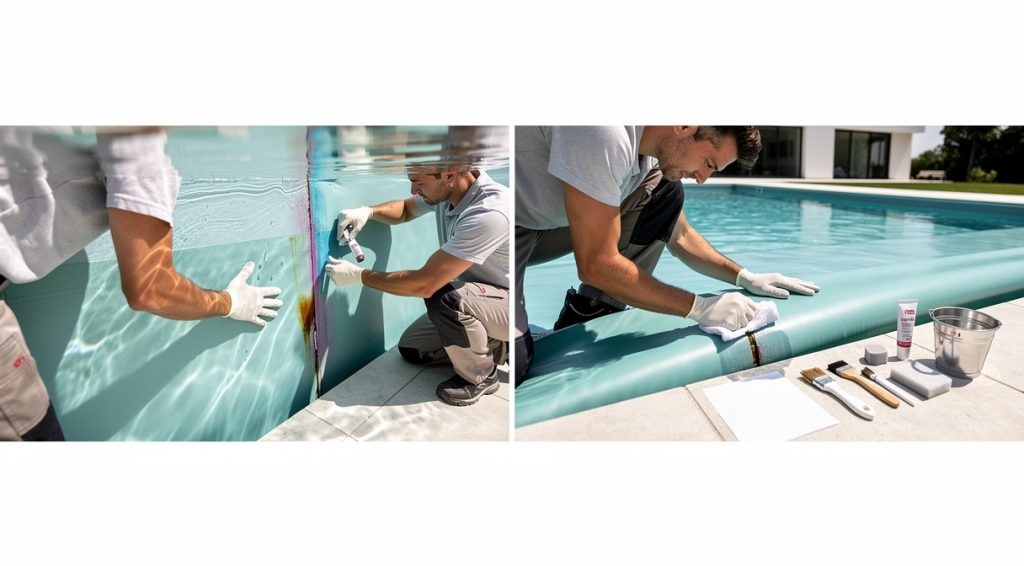 Liner piscine qui fuit : détection, causes et réparation