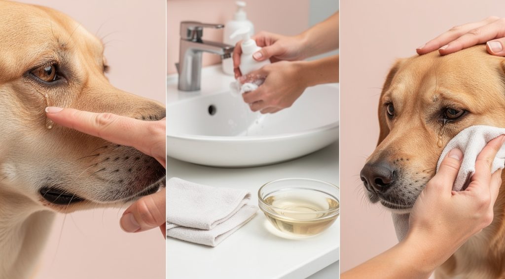 Œil du chien qui coule : causes, solutions et quand consulter