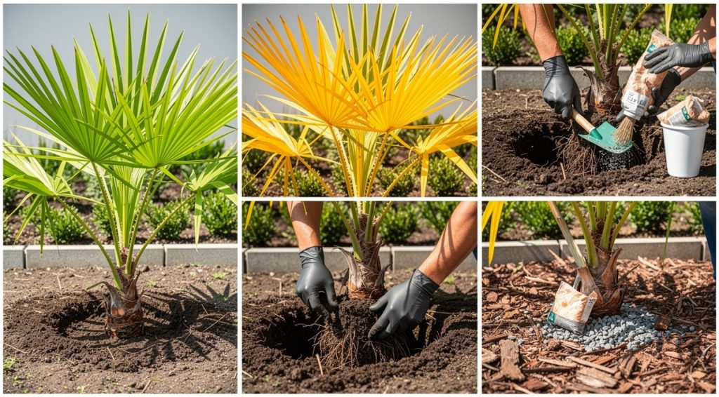 Palmier qui jaunit en pleine terre : causes et solutions efficaces