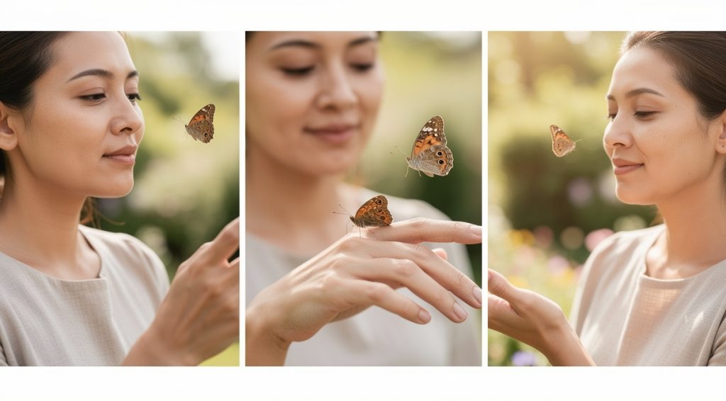 Papillon marron qui se pose sur moi signification : interprétations spirituelles et symboliques
