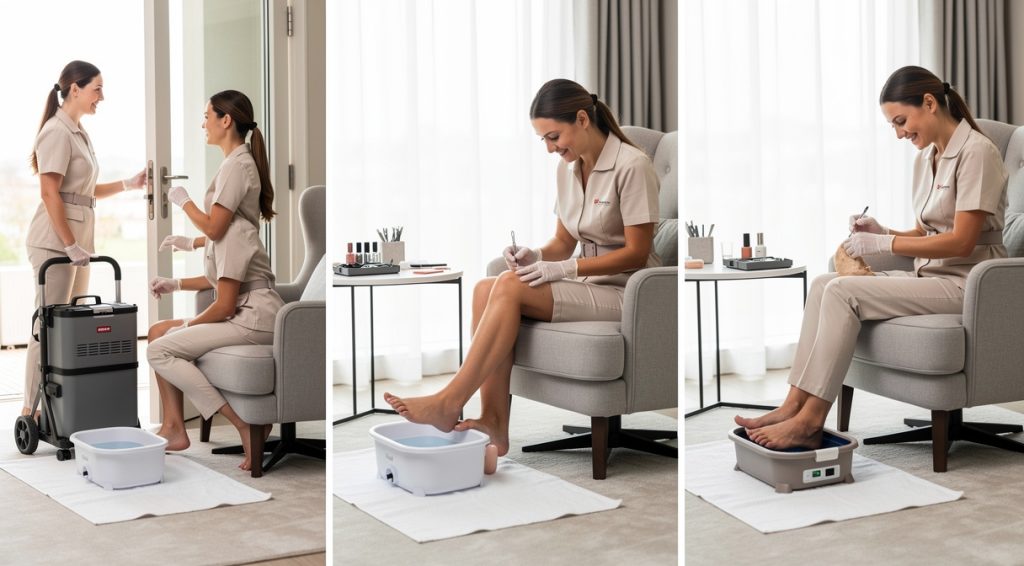 Pédicure qui se déplace à domicile : avantages, tarifs et comment en bénéficier