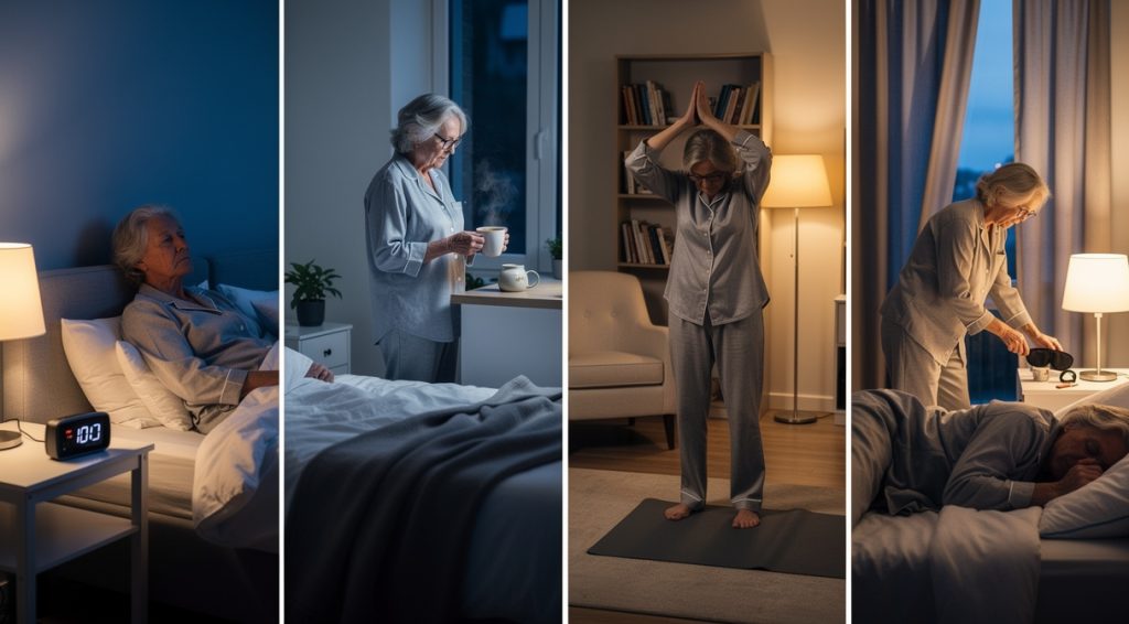 Personne âgée qui ne dort pas la nuit : causes, solutions et conseils pratiques