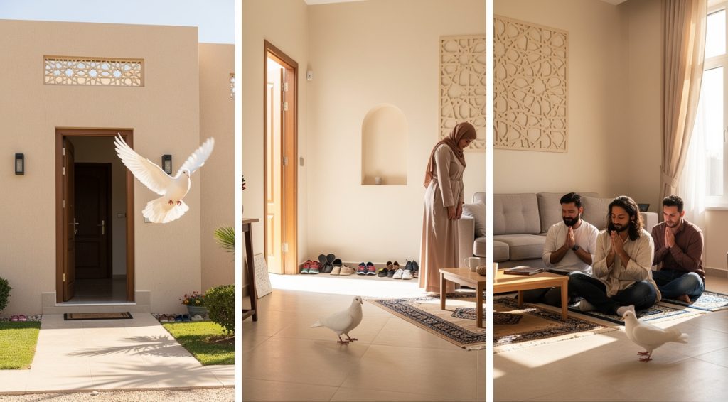Pigeon qui rentre dans une maison signification islam : interprétations et croyances spirituelles
