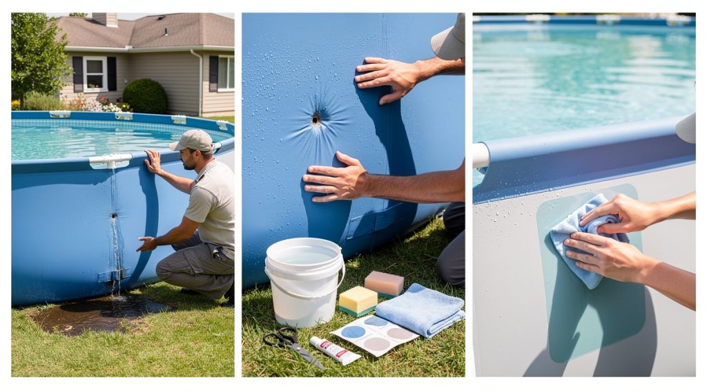 Piscine hors sol qui fuit : causes, détection et réparation rapide