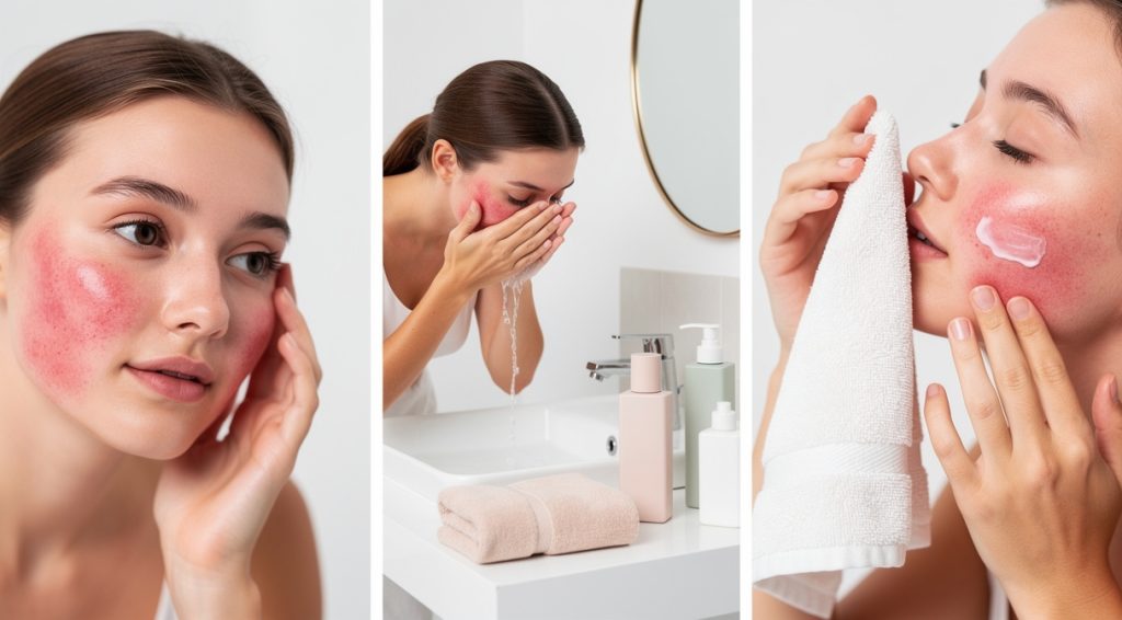 Plaque rouge visage qui brûle : causes, solutions et traitements