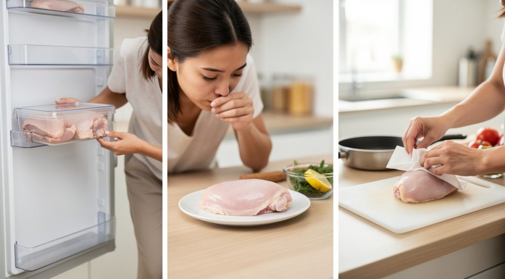 Poulet qui sent fort mais pas périmé : causes et solutions pour le consommer sans risque