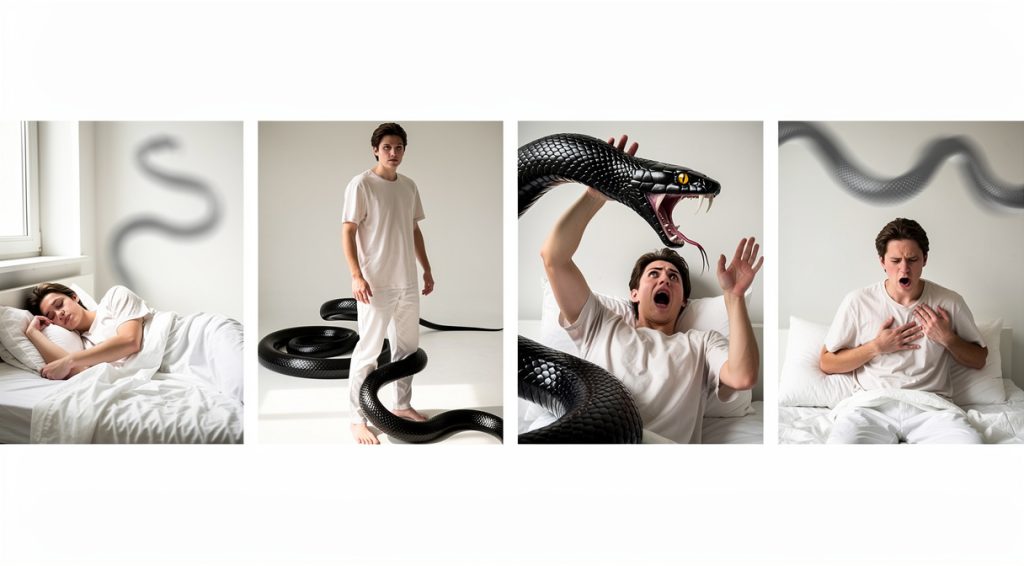 Rêver de serpent noir qui attaque : signification et interprétations