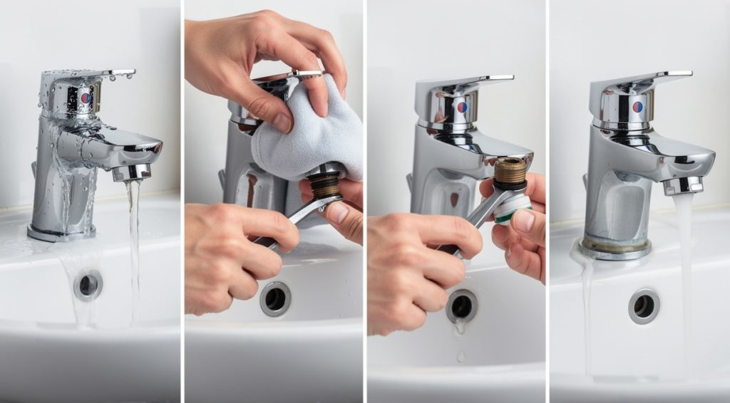Robinet mitigeur qui fuit au col : causes et réparation étape par étape