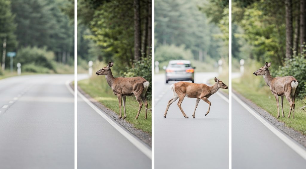 Signification biche qui traverse la route : interprétations spirituelles et symboliques